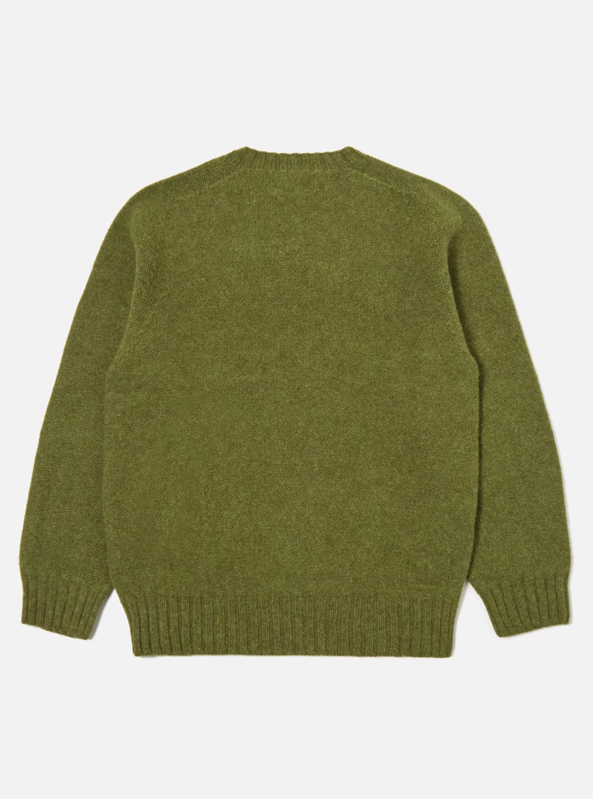 Knitwear.^Universal Works Seamless Crew In Green Supersoft Knit