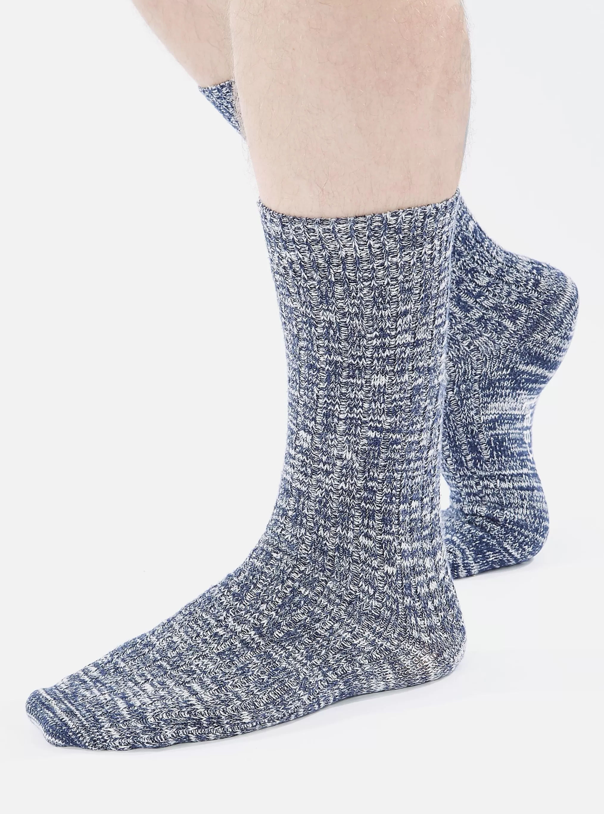 Underwear & Socks.^Universal Works Slub Sock In Navy Slub Knit