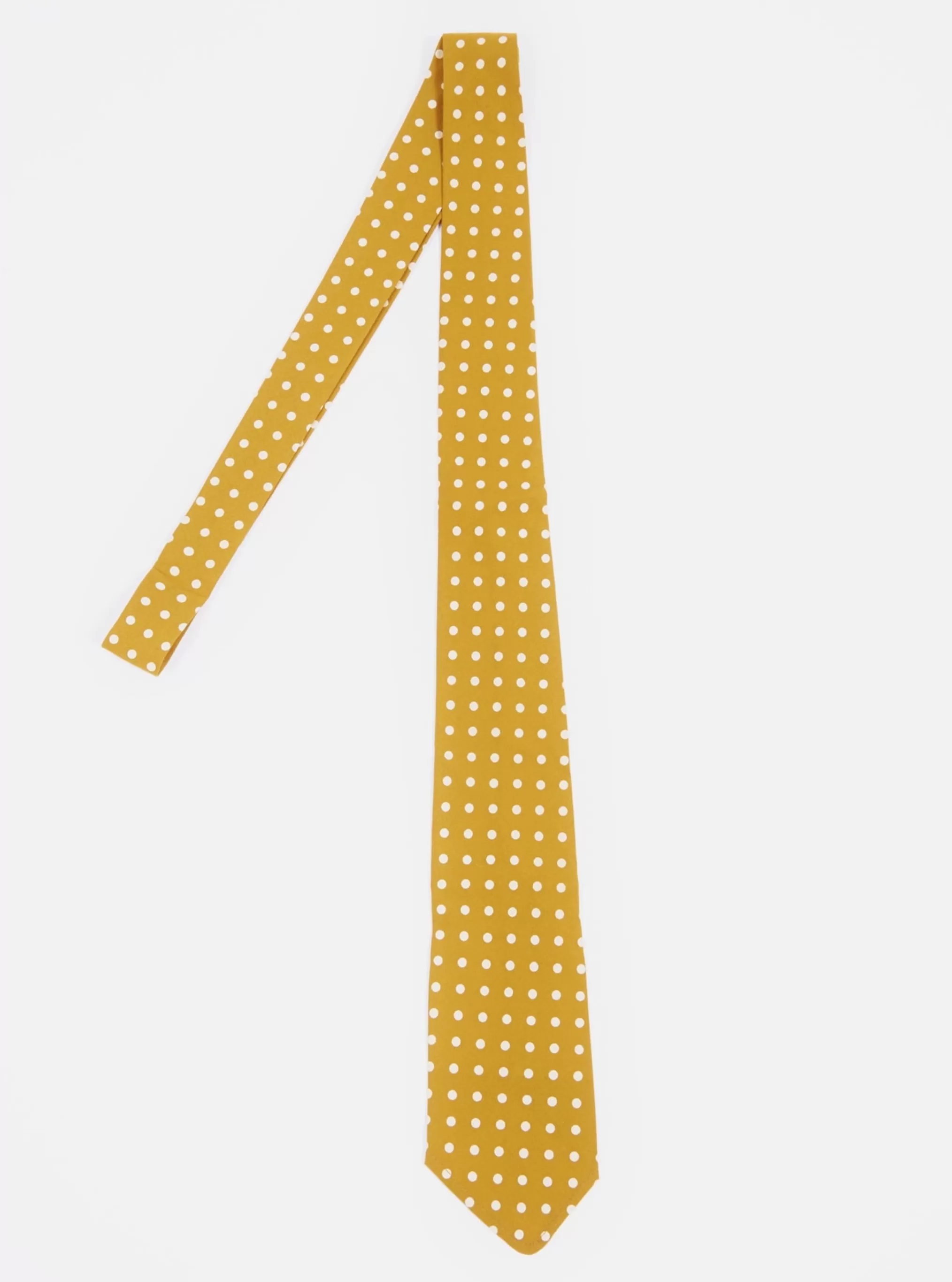 Suiting.^Universal Works Tie In Mustard Dot Print