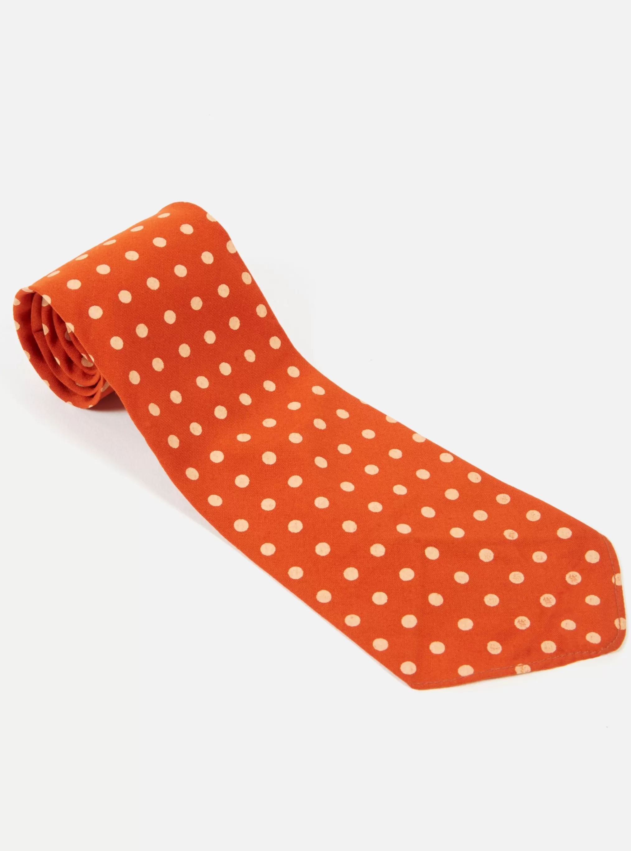 Suiting.^Universal Works Tie In Orange Dot Print