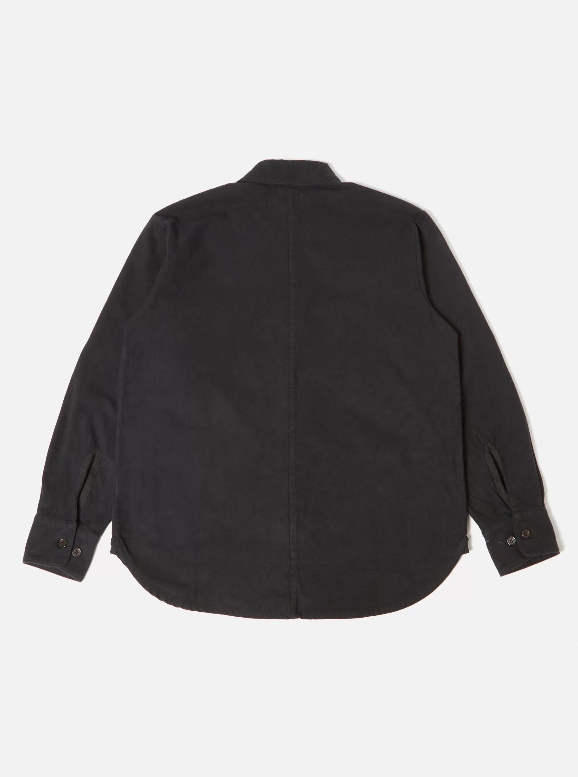 Overshirts.^Universal Works Travail Overshirt In Black Nebraska Cotton