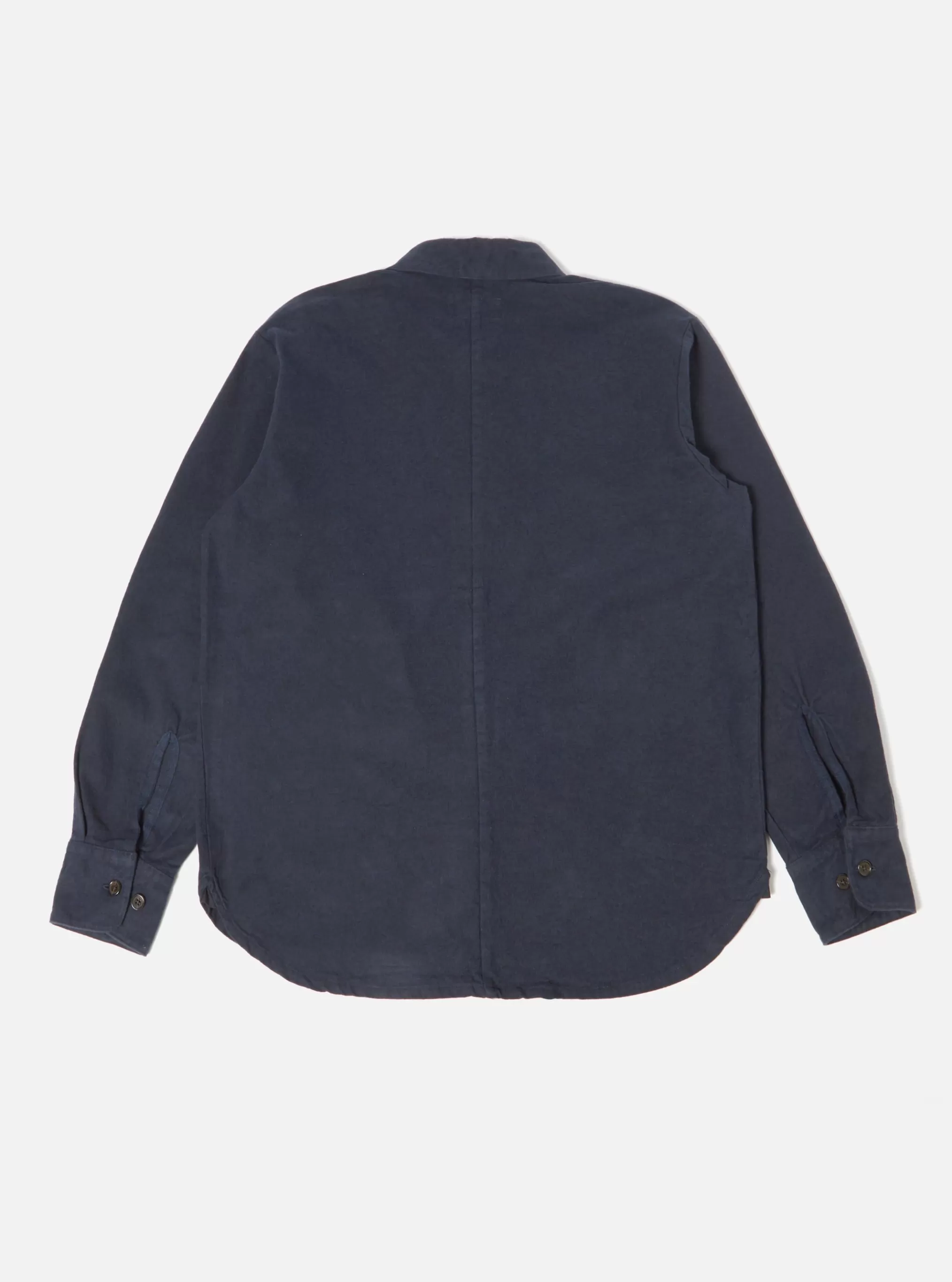 Overshirts.^Universal Works Travail Overshirt In Navy Nebraska Cotton