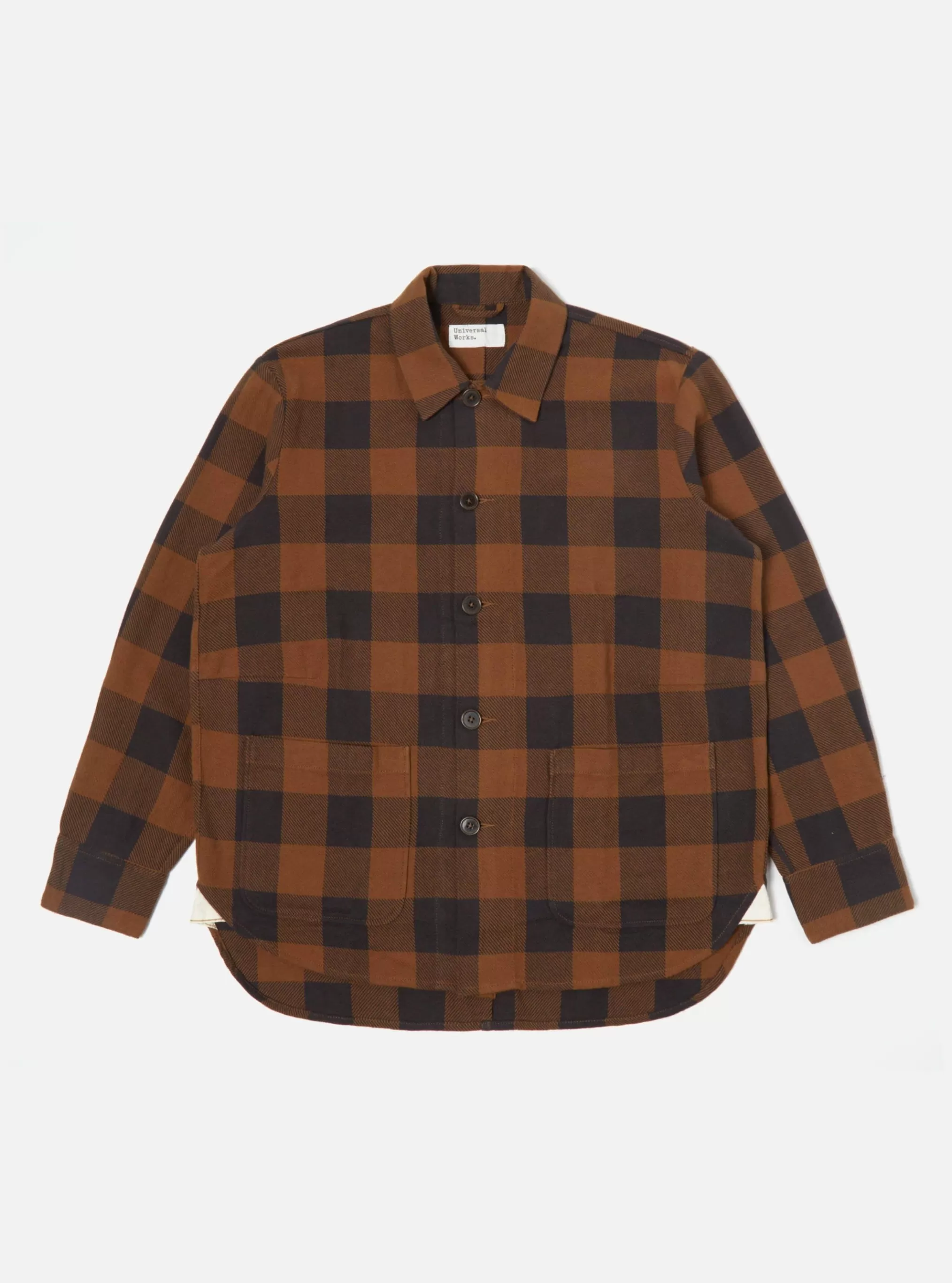 Overshirts.^Universal Works Travail Shirt In Brown Winter Gingham