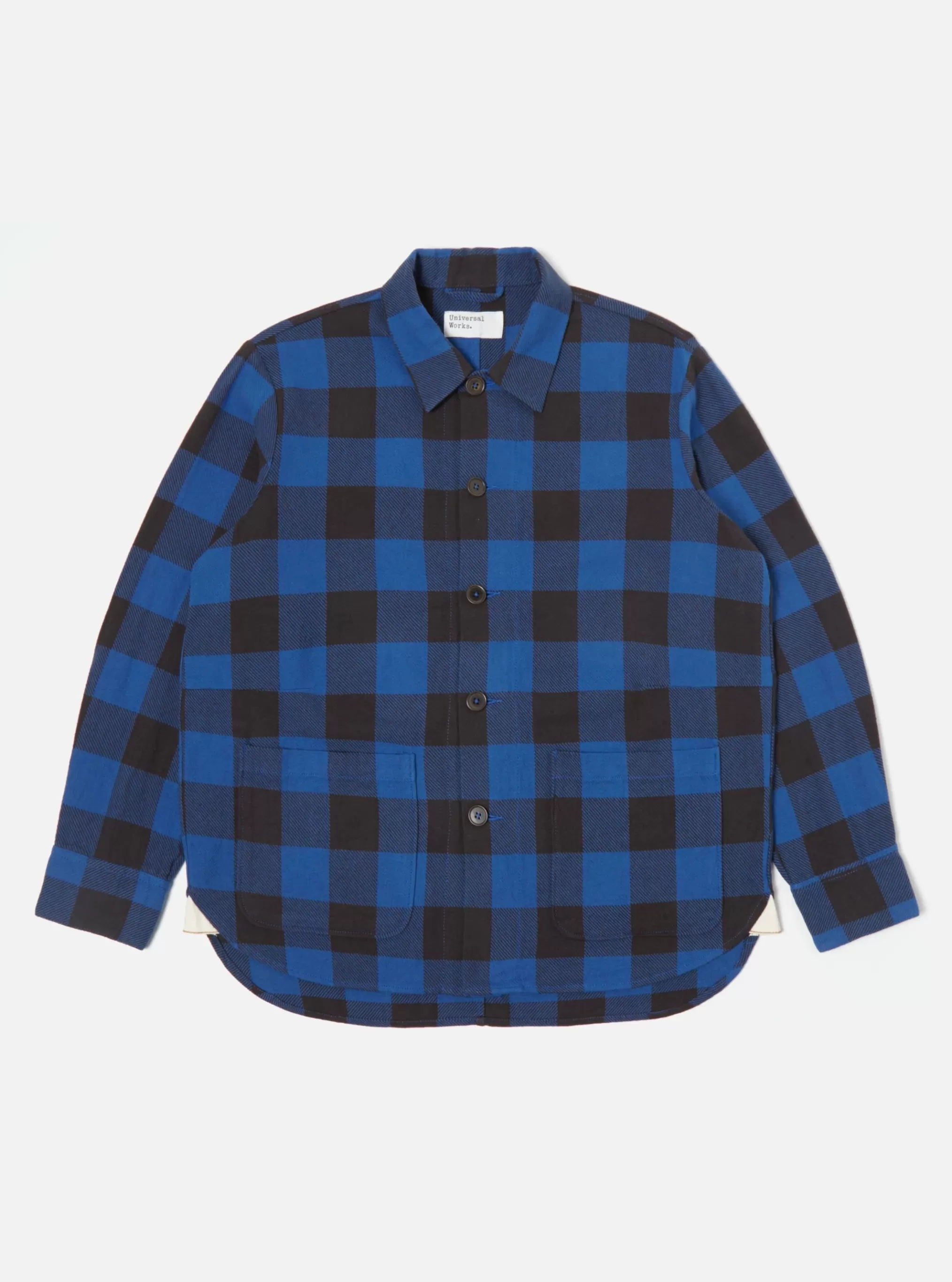 Overshirts.^Universal Works Travail Shirt In Navy Winter Gingham